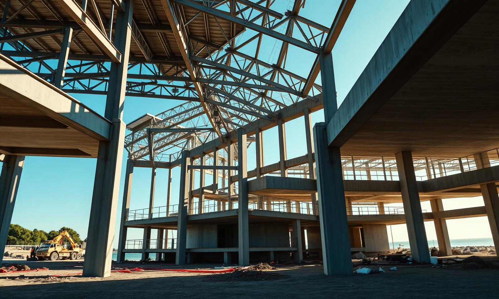 Structural steel and concrete engineering project